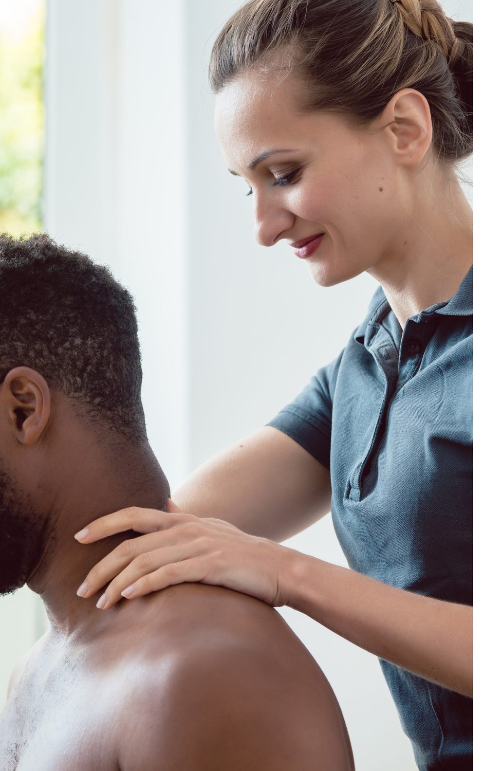 A therapist at work